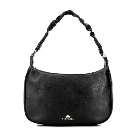 Damska torebka na ramię ze skóry naturalnej czarna 101-4E-803-1