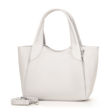 Dámska malá krémová aktovka z ekokoža 100-4Y-438-0