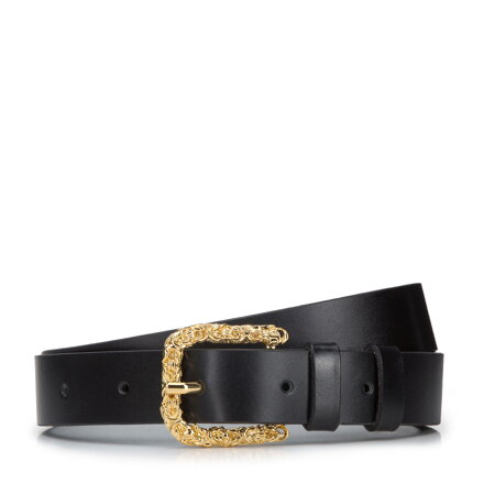 Damski pasek skórzany z ozdobną klamerką 94-8D-902-1