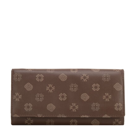 Damski portfel skórzany w monogram duży 34-1-082-4B