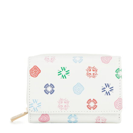 Damski portfel skórzany w monogram mały 34-1-071-0B