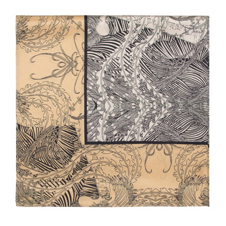 Damski szal jedwabny wzorzysty 95-7D-S05-X6