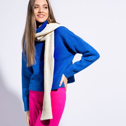 Damski szalik o splocie w karo 95-7F-002-0