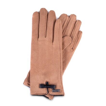 Damskie rękawiczki z kokardką 39-6P-016-6A