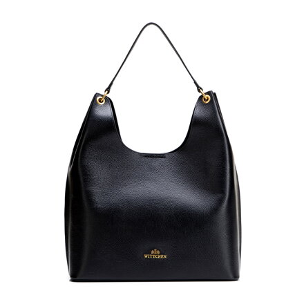 Elegancka shopperka ze skóry naturalnej czarna 101-4E-212-1