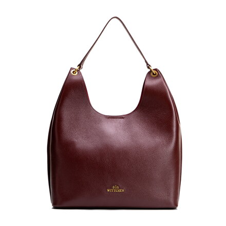 Elegancka shopperka ze skóry naturalnej bordowa 101-4E-212-3