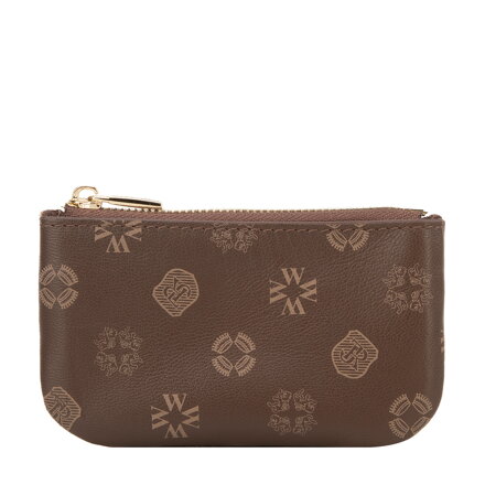 Etui na klucze skórzane w monogram brązowe 34-2-001-4B