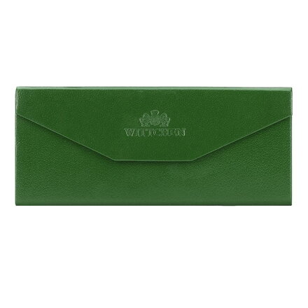 Etui na okulary skórzane składane zielone 14-2-196-0