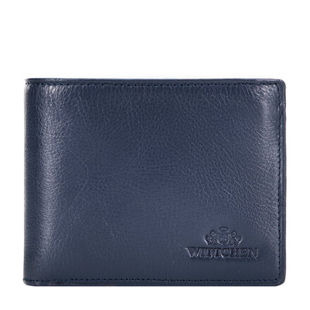 Portfel skórzany z wyjmowanym panelem granatowy 21-1-019-NL