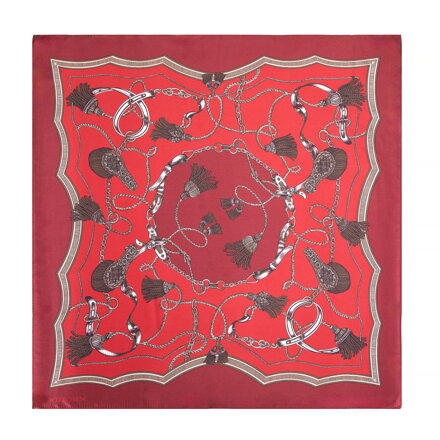 Dámska hodvábna šatka – bordová