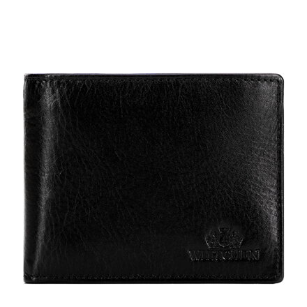 Klasyczny męski portfel ze skóry naturalnej czarny 21-1-019-L10