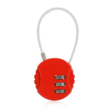 Kłódka szyfrowa okrągła czerwona 56-30-026-30