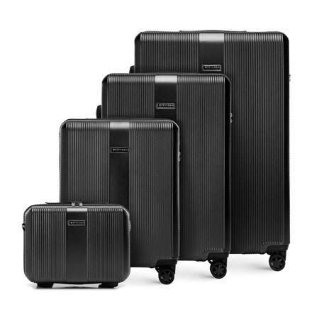 Komplet walizek z polikarbonu czarny 56-3P-90K-11
