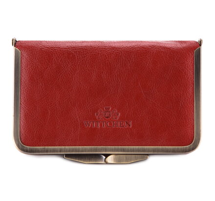 Kosmetyczka skórzana na bigiel czerwona 21-3-170-3
