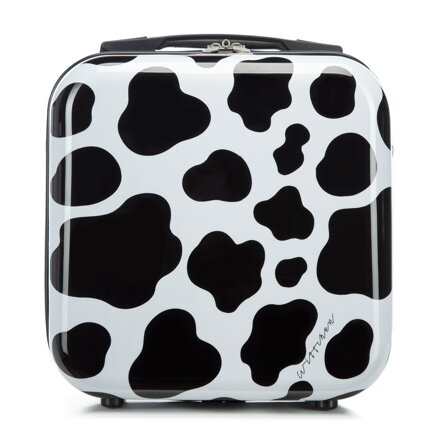 Kosmetyczka podróżna z ABS-u z nadrukiem czarno-biała 56-3A-644-C