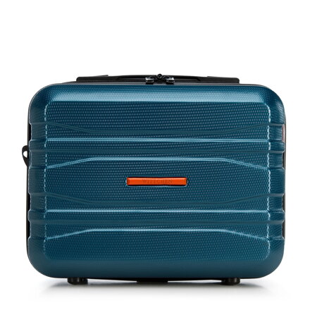 Kosmetyczka podróżna z polikarbonu nowoczesna ciemny turkusowa 56-3P-704-85