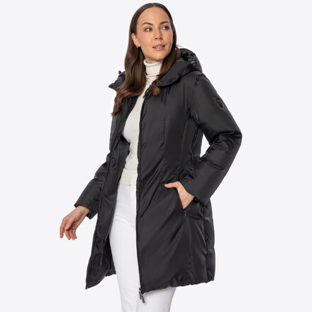 Damska kurtka puchowa z naturalnym wypełnieniem czarna 101-9D-204-1