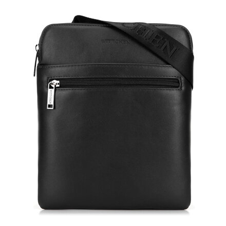 Pánska crossbody taška z imitácie kože čierna 100-4P-908-1