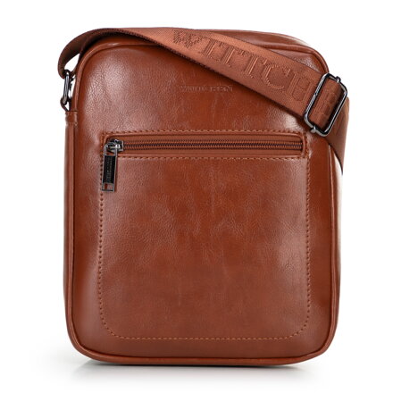 Crossbody taška z imitácie kože hnedá 100-4P-911-5