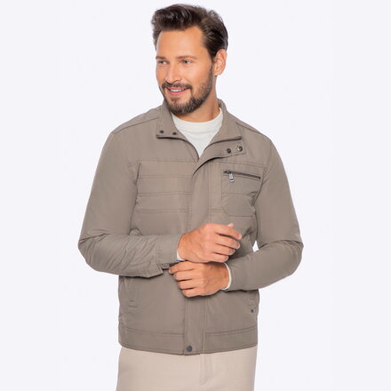 Męska kurtka wiatrówka z krytym zamkiem khaki 92-9N-450-Z