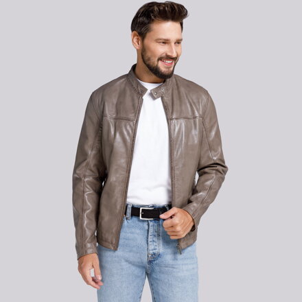 Męska kurtka ze skóry prosta 94-09-851-9