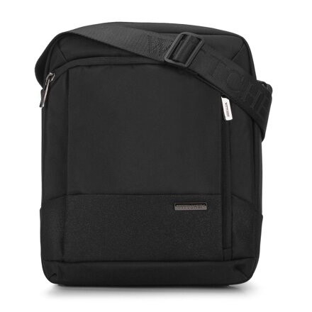 Pánska crossbody taška z dvoch druhov textílií čierna 98-4P-202-1