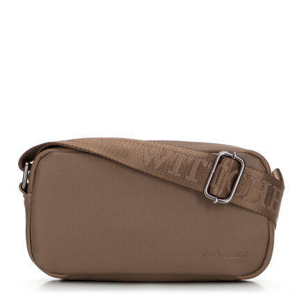 Pánska crossbody taška z ekokože horizontálna hnedá 98-4P-508-4