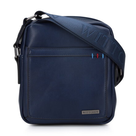 Męska listonoszka z kolorowym akcentem mała 94-4P-007-7