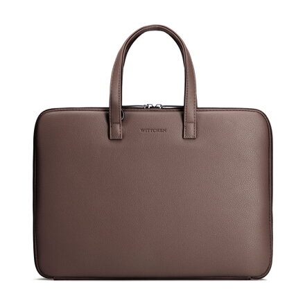 Męska torba na laptopa 14” z ekoskóry brązowa 102-3P-922-4