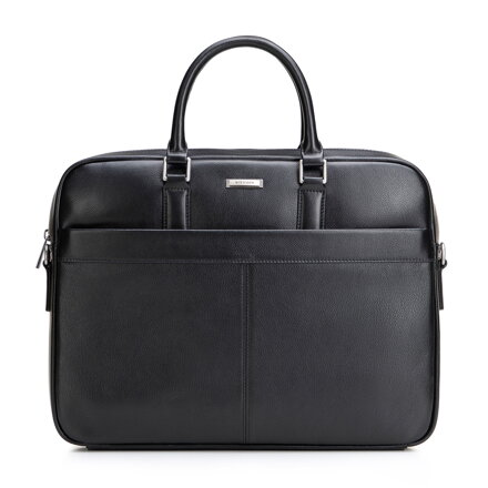 Pánska taška na notebook 15,6” z prírodnej kože čierna 102-3U-604-1