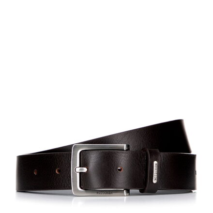 Męski pasek ze skóry naturalnej gładki brązowy 100-8M-920-4