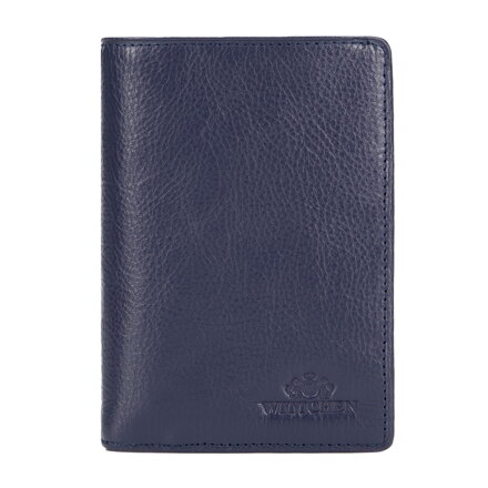 Pánska kožená peňaženka stredná s RFID tmavomodrá 21-1-020-NL