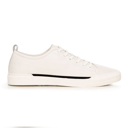 Męskie sneakersy skórzane o kroju trampek 92-M-911-0