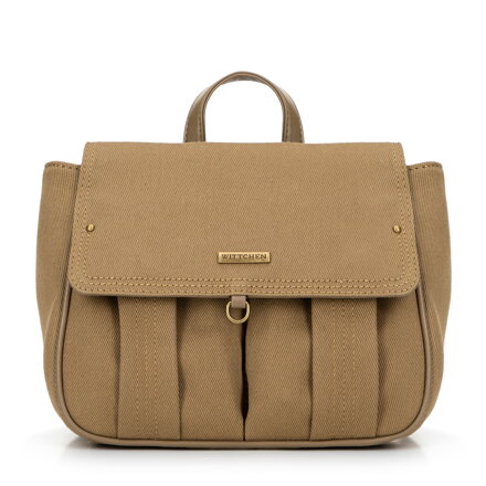 Dámsky mini batoh s klopou khaki 100-4Y-441-Z