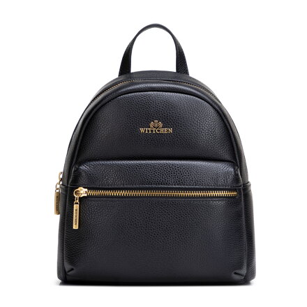 Damski plecak ze skóry naturalnej mały czarny 102-4E-623-1