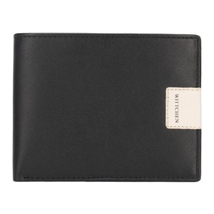 Portfel skórzany z naszywką z logo z rozkładanym panelem 26-1-262-19