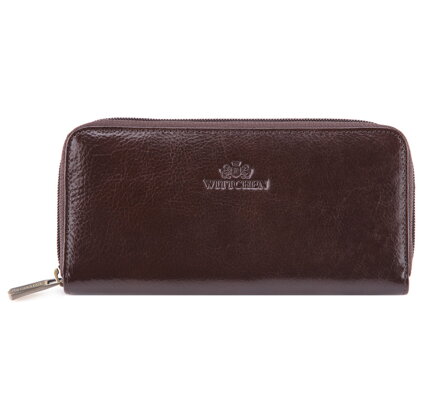 Damski portfel skórzany stylowy na zamek 21-1-393-4