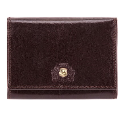 Damski portfel skórzany z herbem klasyczny 39-1-070-3