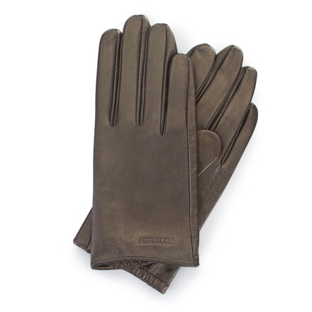 Damskie rękawiczki z gładkiej skóry 46-6-309-G