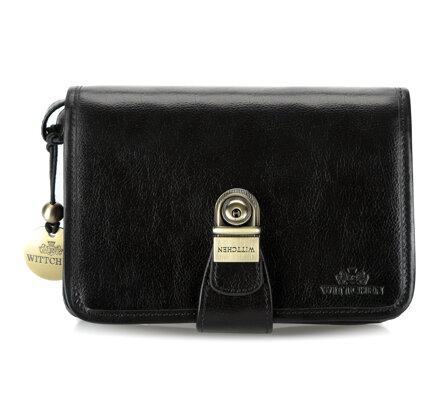 Saszetka skórzana z eleganckim zapięciem duża 21-3-039-1