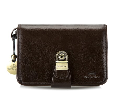 Saszetka skórzana z eleganckim zapięciem duża 21-3-039-4