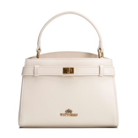 Skórzany kuferek mini kremowy 102-4E-614-0