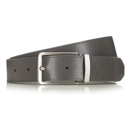 Męski pasek ze skóry z przeszyciami 90-8M-305-8