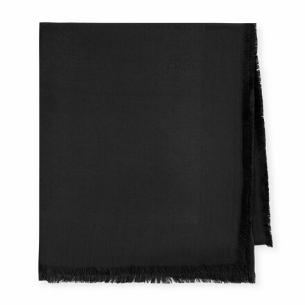 Damska chusta z bambusem w monogram czarna 99-7D-002-1