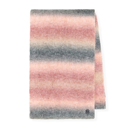 Szalik damski w stylu ombre różowo - zielony 101-7F-201-PZ Szalik damski w stylu ombre różowo - zielony 101-7F-201-PZ