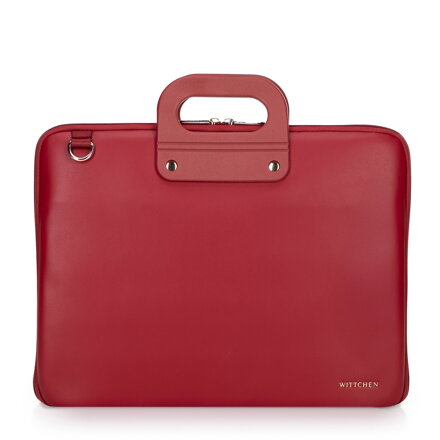 Torba na laptopa 15” z imitacji skóry bordowa 100-3P-902-3
