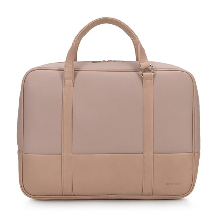 Torba na laptopa 15,6” z ekoskóry o dwóch fakturach beżowa 95-3P-006-5