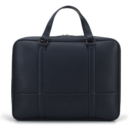 Torba na laptopa 15,6” z ekoskóry o dwóch fakturach dwukomorowa granatowa 95-3P-007-7