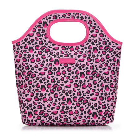Taška na lunch rožowo-čierny 56-3-019-X34