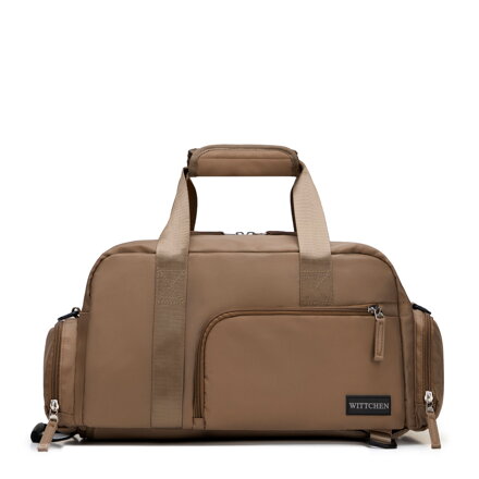 Torba podróżna 2w1 do samolotu z funkcją plecaka brązowa 56-3S-022-4